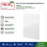 IKEA VOXTORP Geschirrspülerfront 60 Hochglanz weiß