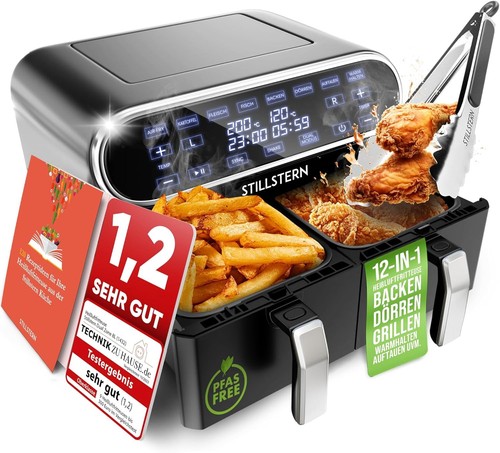 Stillstern Heißluftfritteuse 2 Kammern 8L Dual