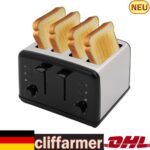 1750W Elektrischer Toaster für 4 Scheiben