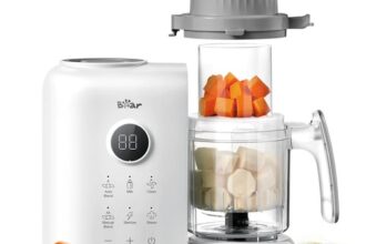 Dampfgarer 6-in-1 Babynahrungszubereiter BPA-frei Weiß mit