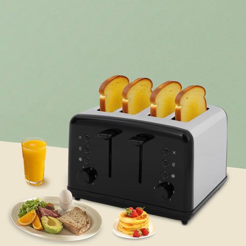 4 Scheiben Toaster Freistehend Elektrisch Toaster