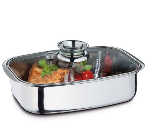KÜCHENPROFI Aromabräter Dampfgarer Edelstahl 36 cm