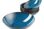 Mäser Salatschüssel-Set 7-tlg. "Ossia" Steinzeug, blau