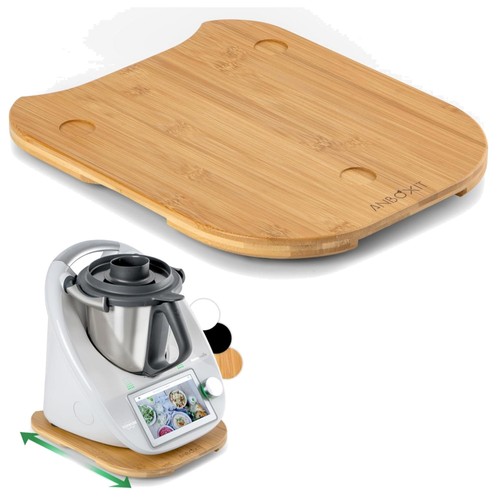Thermomix Gleitbrett Bambus Rutschfest Rollen Schutz