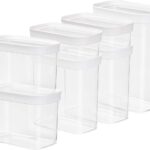 EMSA 7er-Set Vorratsdose 'OPTIMA' 2x 0,45/2x 1/2x 1,6/2,2 l, weiß/transparent