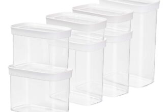 EMSA 7er-Set Vorratsdose 'OPTIMA' 2x 0,45/2x 1/2x 1,6/2,2 l, weiß/transparent