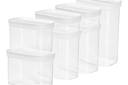 EMSA 7er-Set Vorratsdose 'OPTIMA' 2x 0,45/2x 1/2x 1,6/2,2 l, weiß/transparent