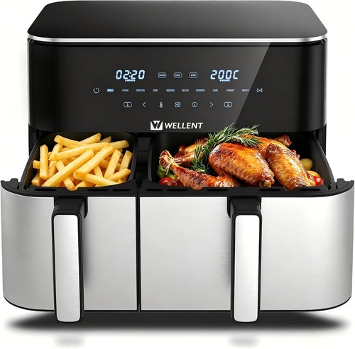 Heißluftfritteuse 11L Dual Kammer 2600W Berührsteuerung