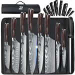9 Stück Japanisch Küchenmesser Set Santoku
