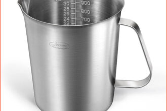 Messbecher Edelstahl 1000ml mit Griff und