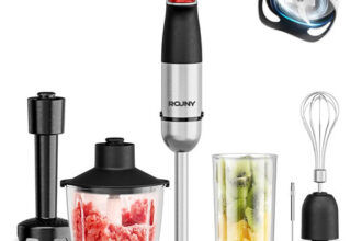 Handstabmixer 6in1 Set Zerkleinerer Schneebesen Milchaufschäumer