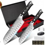 Messerset Küchenmesser Set 2-tlg Santoku Messer