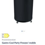 Gefriertruhe, rund, Tonne, Tiefkühlschrank, Gefrierschrank, schwarz,