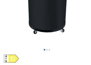 Gefriertruhe, rund, Tonne, Tiefkühlschrank, Gefrierschrank, schwarz,