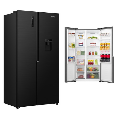 Gorenje Side-by-Side Kühlschrank Schwarz NoFrost Plus