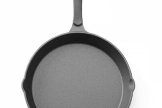 Gusseisenpfanne, mit 2 Ausgüsse, geeignet für