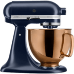 KitchenAid Artisan Mixer 5KSM125EIB Blau + Design Rührschüssel Kupfer - Produktbild