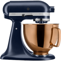 KitchenAid Artisan Mixer 5KSM125EIB Blau + Design Rührschüssel Kupfer - Produktbild