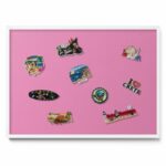 Deko Magnettafel für Kühlschrankmagnete Farbe Rosa