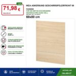 IKEA ASKERSUND Geschirrspülerfront 60 Eschenachbildung hell