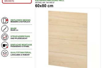 IKEA ASKERSUND Geschirrspülerfront 60 Eschenachbildung hell