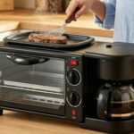 3in1 Frühstücksstation Kaffeemaschine Mini Backofen Grill