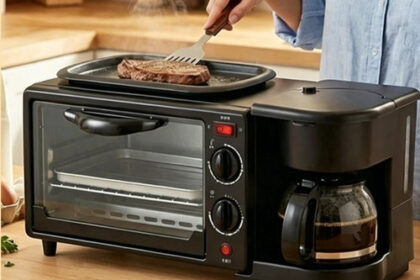 3in1 Frühstücksstation Kaffeemaschine Mini Backofen Grill