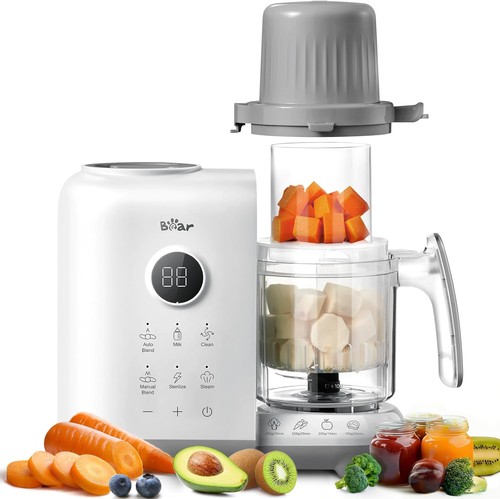 Dampfgarer 6-in-1 Babynahrungszubereiter BPA-frei Weiß mit