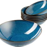 Mäser Salatschüssel-Set 7-tlg. "Ossia" Steinzeug, blau
