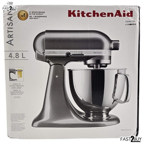 KitchenAid Artisan 4,8L Küchenmaschine Medaillon Silber