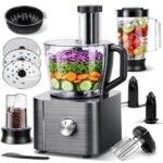 Küchenmaschine 1100W,Küchenmaschine Multifunktions,11 Funktionen Food Chopper...