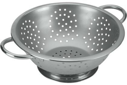 Metaltex Standsieb ø 24 cm aus Edelstahl, groblöchrig