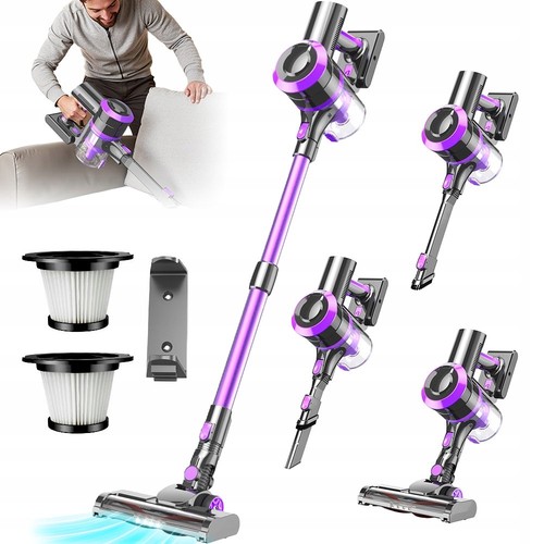 400W Akku Staubsauger kabellos Bodenstaubsauger Handstaubsauger