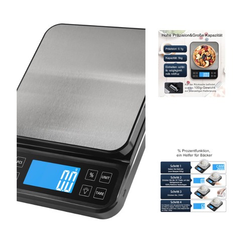 Digitale Küchenwaage BOMATA 0.1g Präzision 5kg