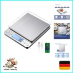 KUBEI Digitale Küchenwaage 3kg Edelstahl USB
