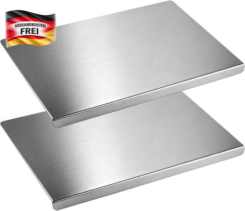 Edelstahl Schneidebrett 2er Set für Küche,