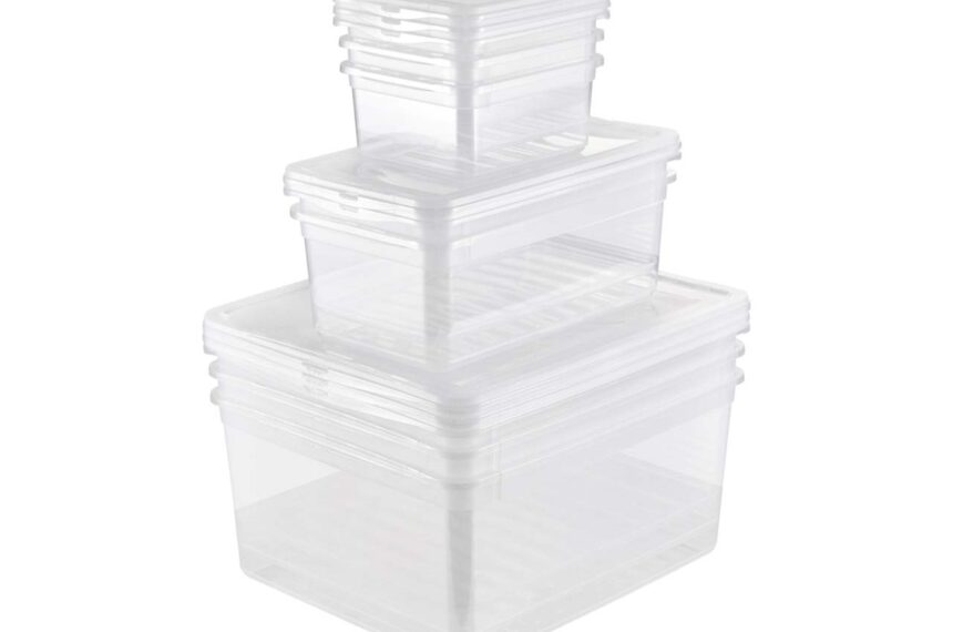 keeeper 8er-Set Aufbewahrungsbox "Bea" 3 x 1,7 l, 2 x 5,5 l, 3 x 18 l, transparent