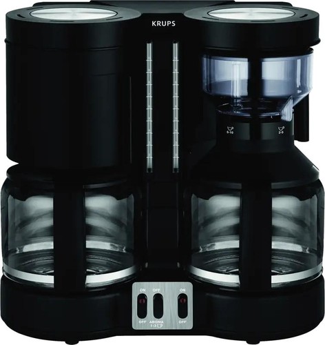 Krups Filter-Kaffeemaschine Schwarz DuothekPlus KM8508